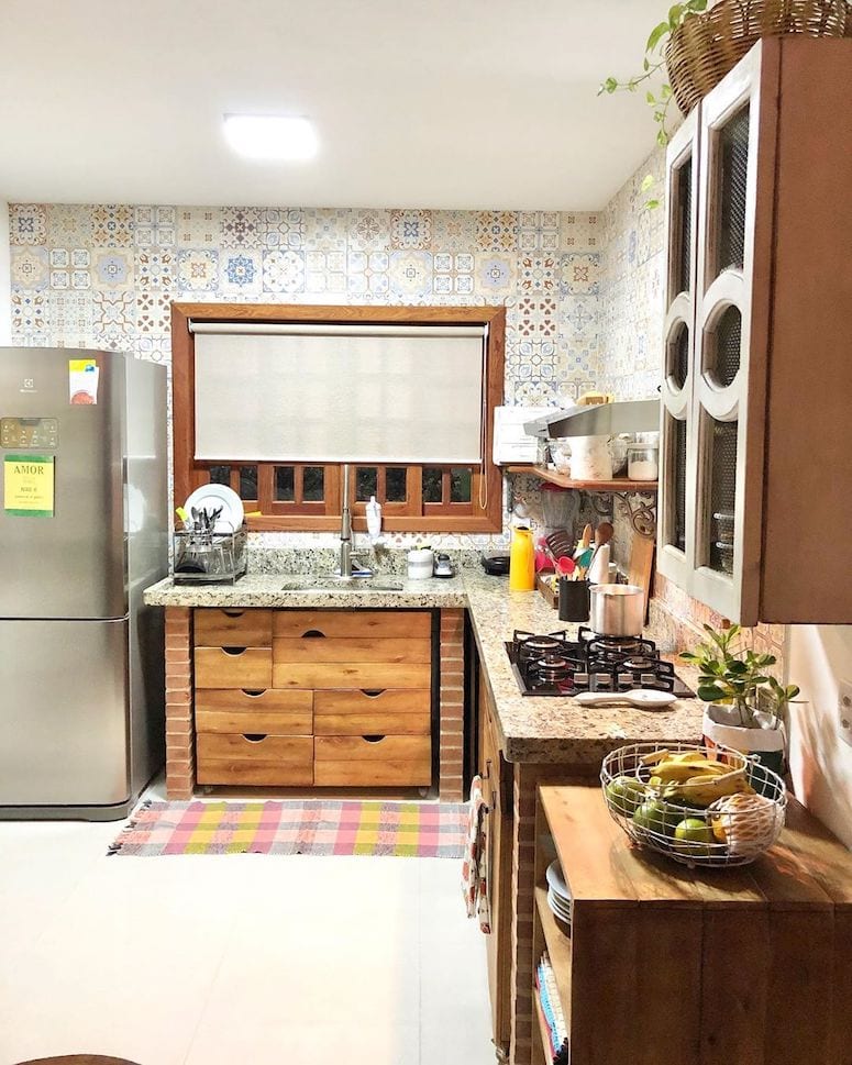 paleta de cores cozinha caiçara