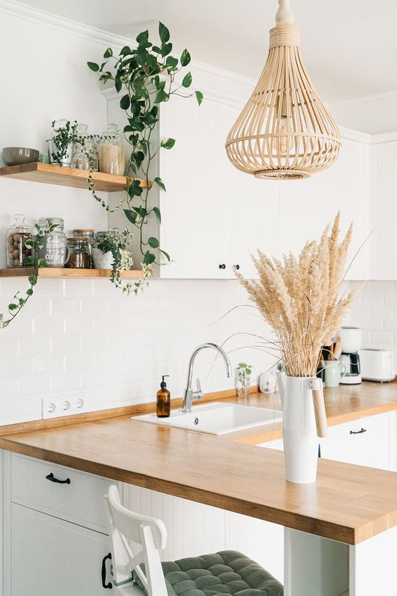 A Importância das Plantas na Decoração Escandinava da Cozinha