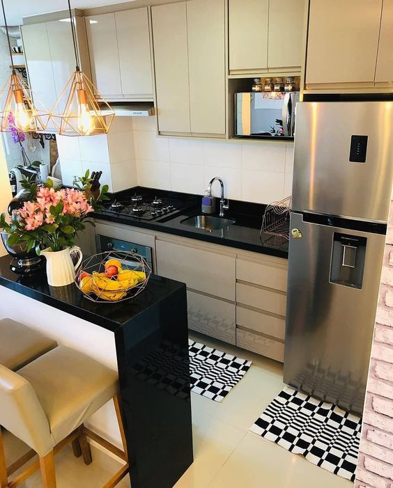 decoracao de cozinha pequena e simples