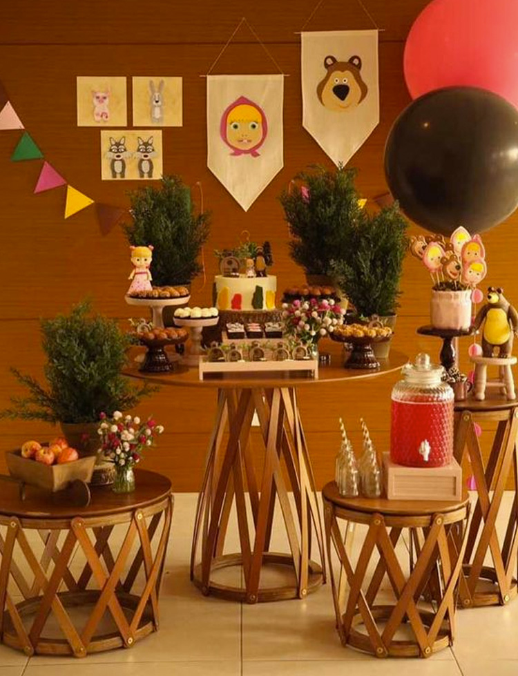elementos decorativos festa infantil minimalista