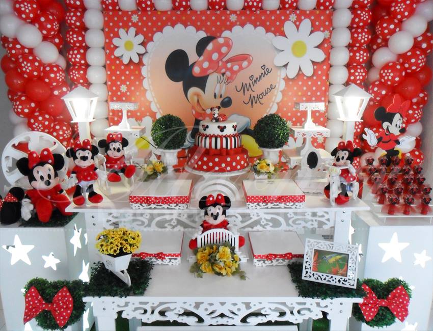 Guia completo de balões para festa temática Minnie