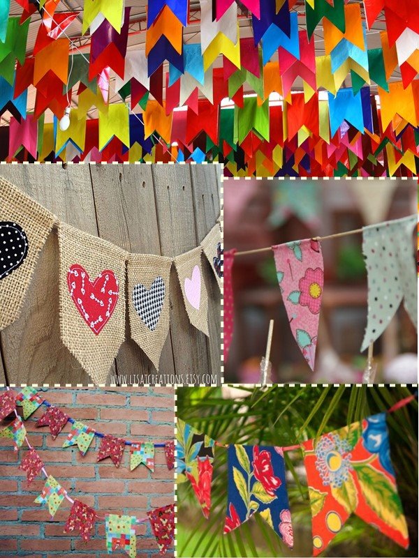 decoração de festa junina com papel