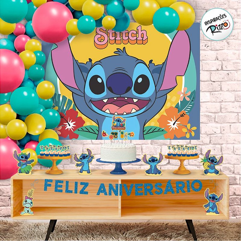 ideias criativas decoração festa stitch simples