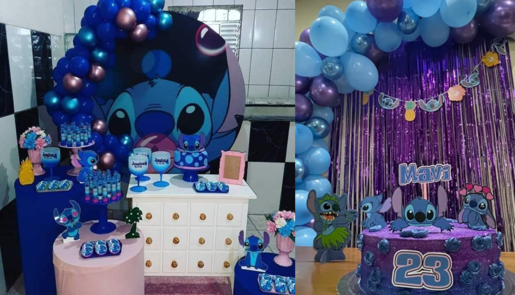 decoração de festa stitch simples