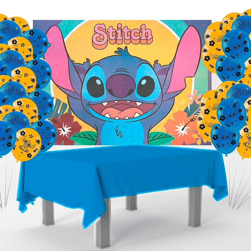 decoração de festa stitch simples