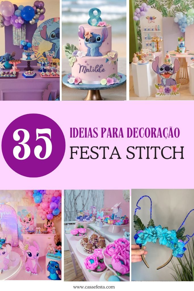 ideias criativas decoração festa stitch simples