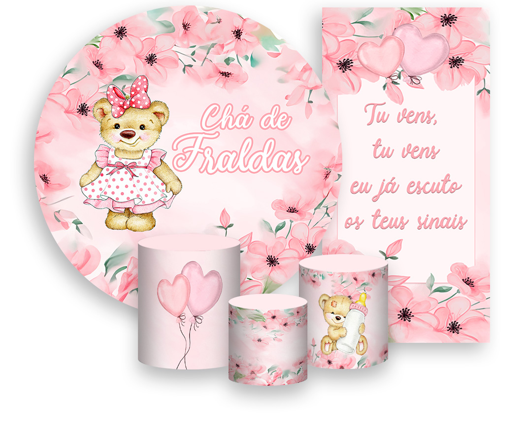 A Paleta de Cores Ideal para sua Festa Ursinha Rosa