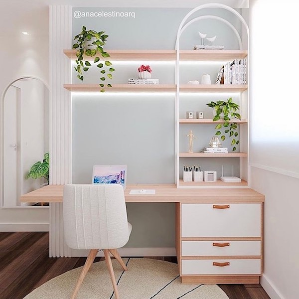 decoração home office feminino 2025