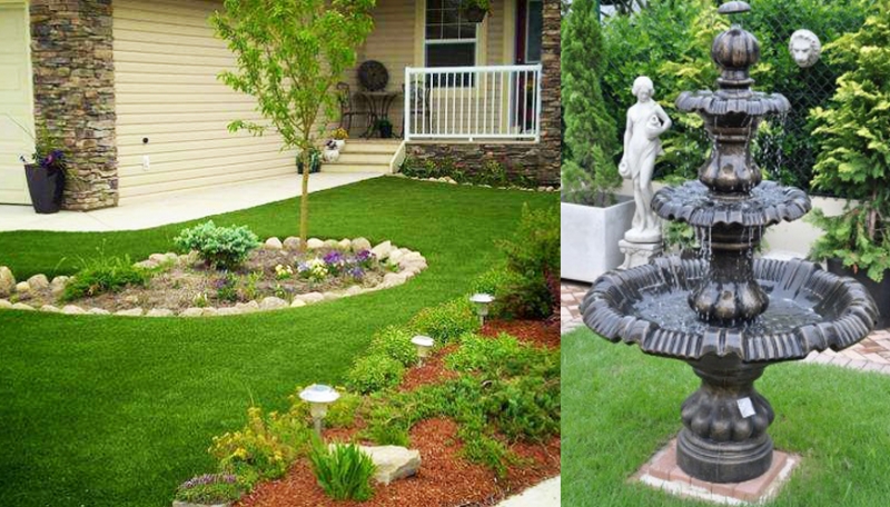 fontes de jardim de pedra