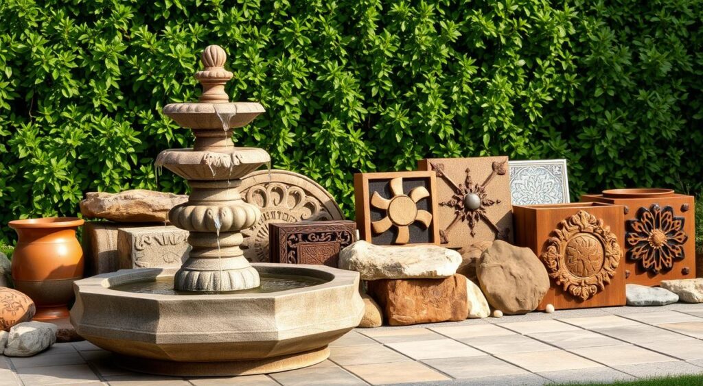 tipos de fontes decorativas para exterior