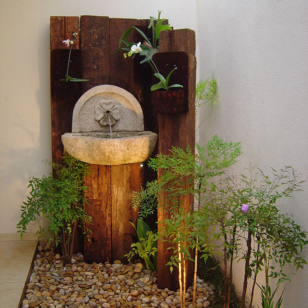 fontes de jardim com cascata