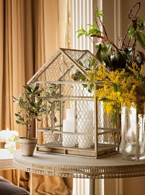 como usar gaiolas na decoração de jardim