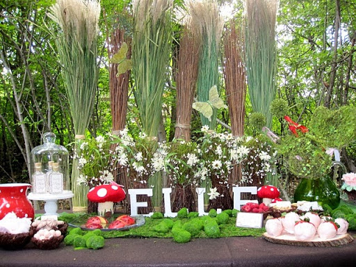 decoração jardim festa boho chic sustentável