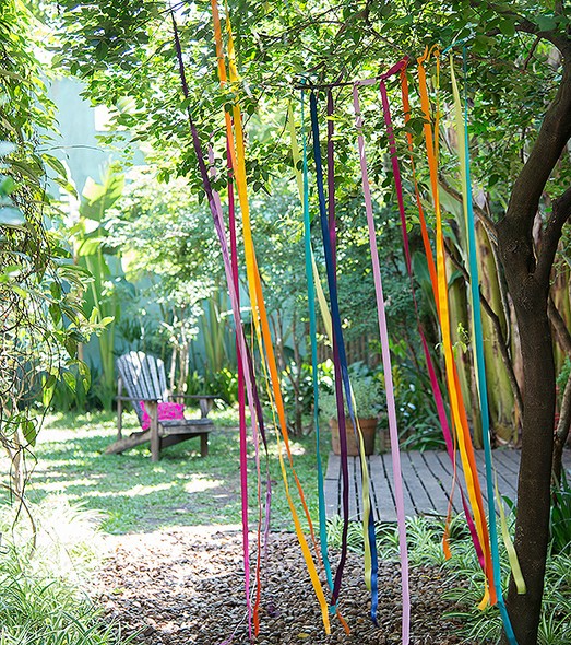 ideias de iluminação externa para festas