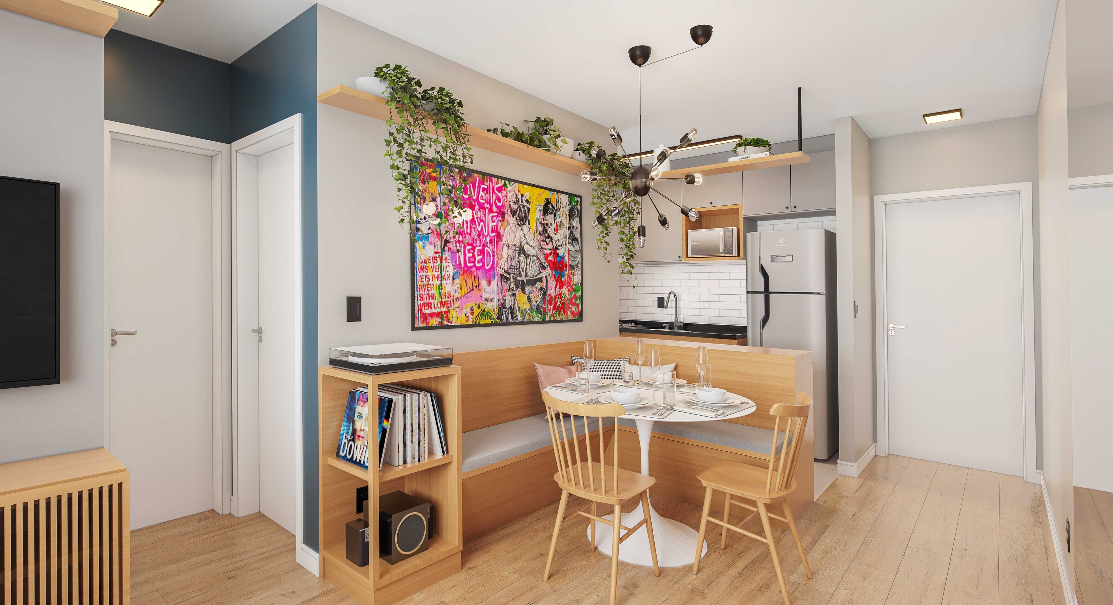 decoracao de kitnet jovem