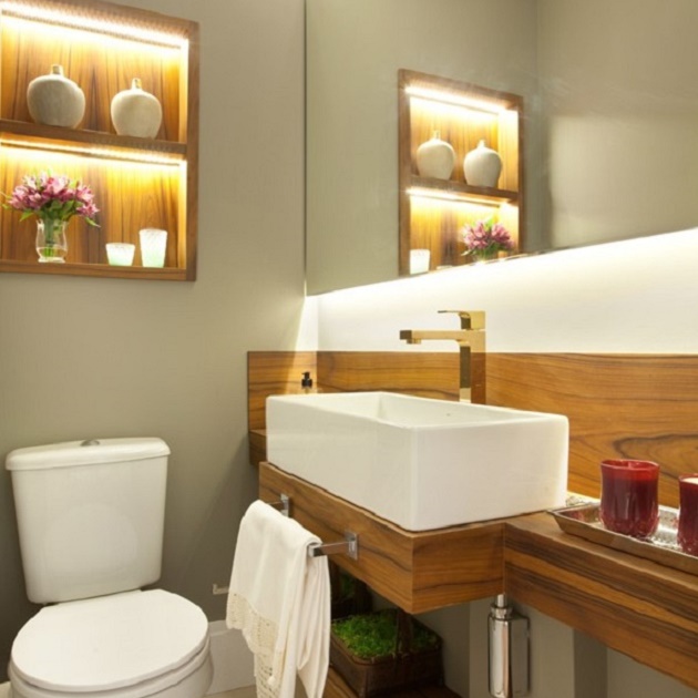 tendências revestimento lavabo pequeno