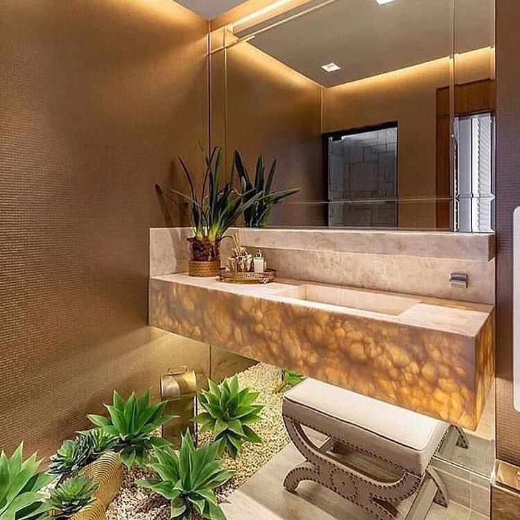 tendências revestimento lavabo pequeno