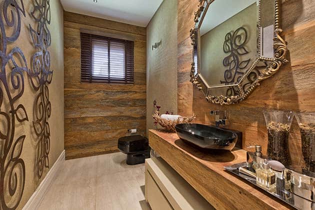 porcelanato efeito mármore lavabo