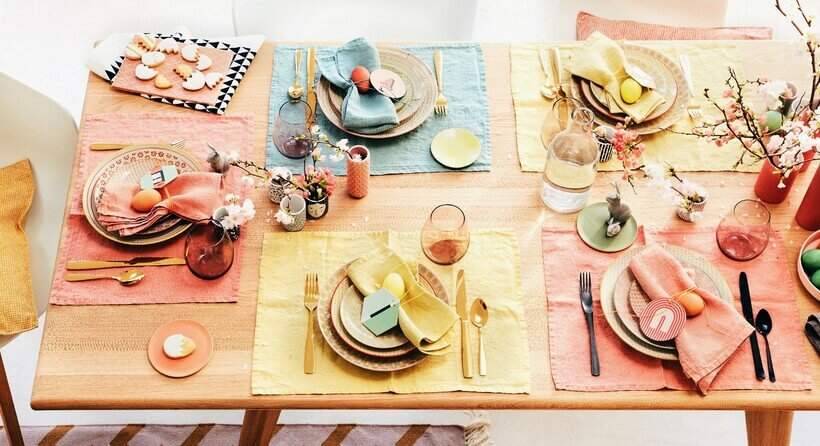 cores para mesa de jantar minimalista