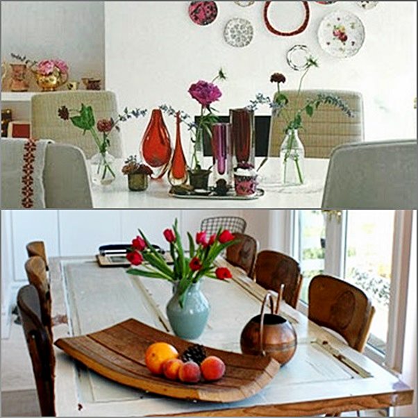 materiais naturais em decoração de mesa