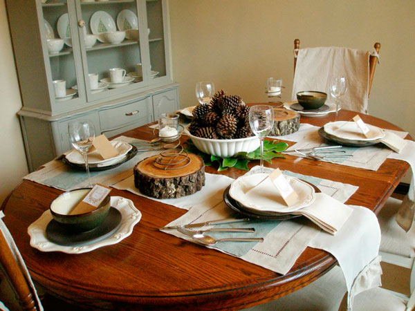 ideias centro de mesa sala de jantar orgânica