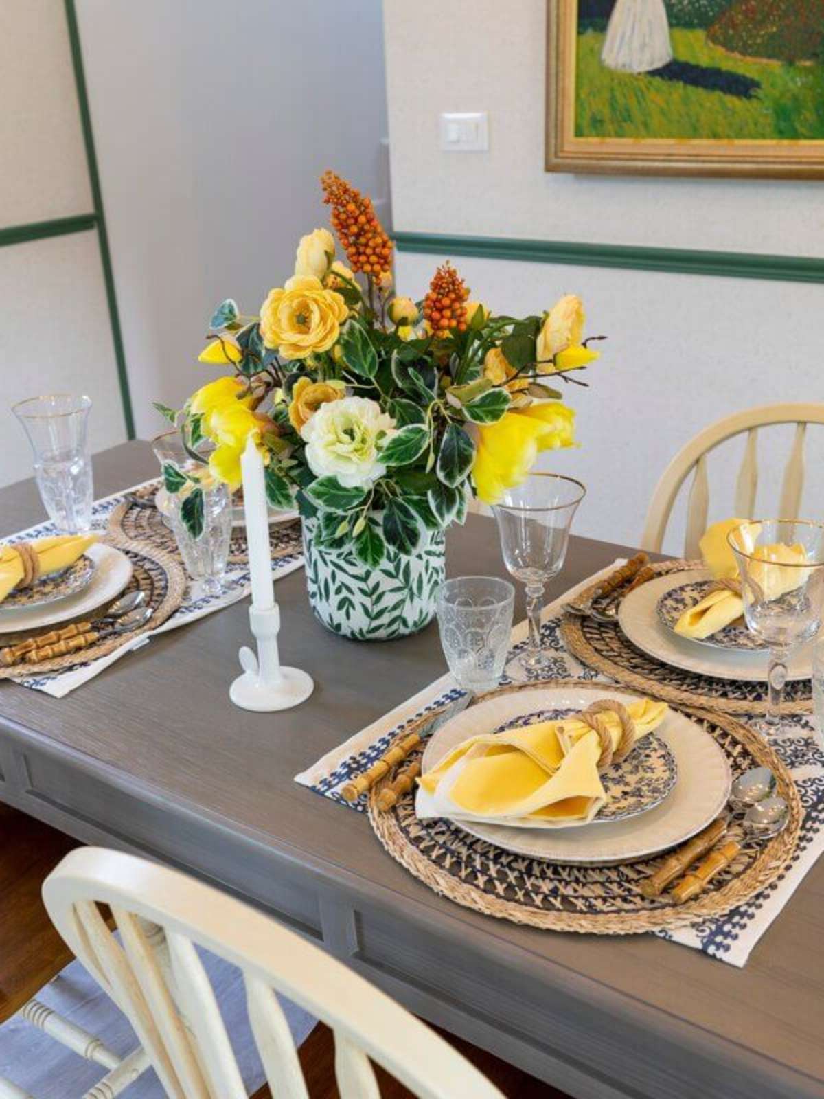 cores para mesa de jantar minimalista