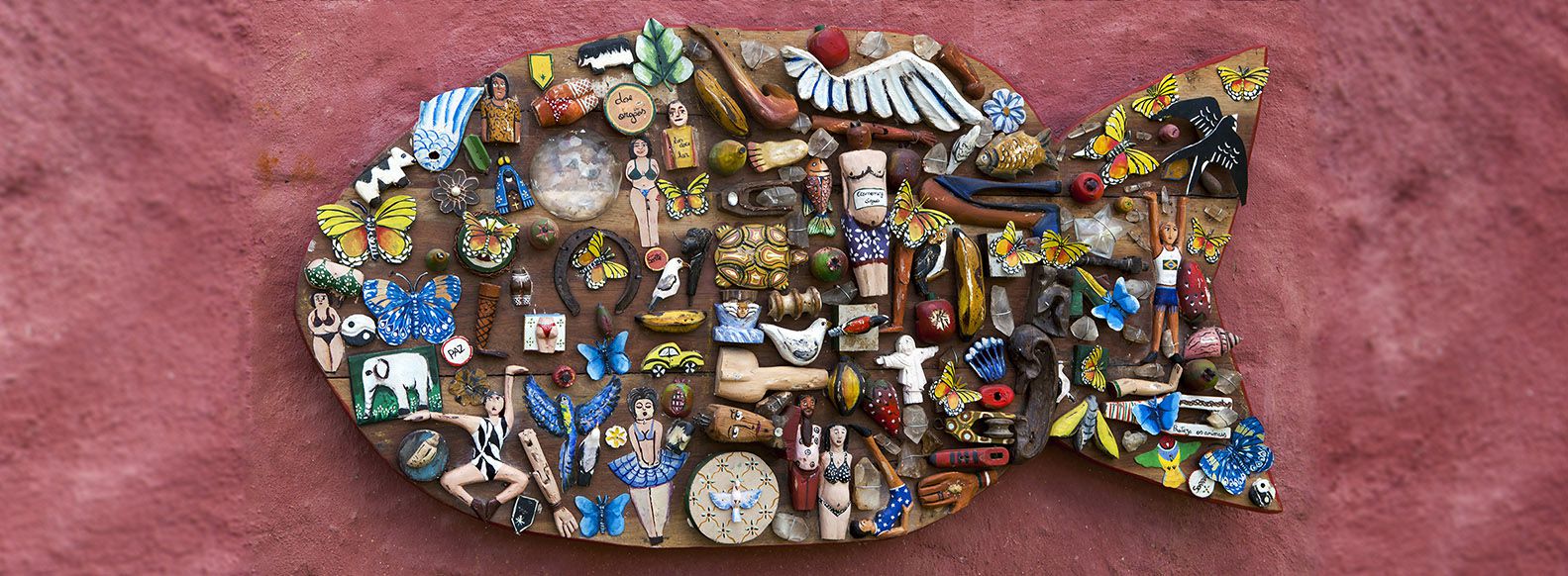 decoracao de parede com materiais reciclados