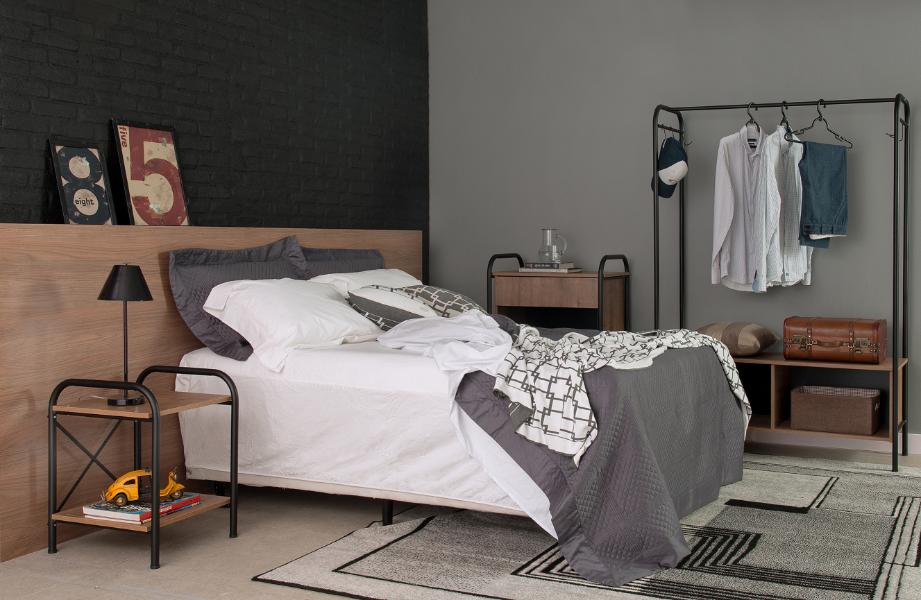 combinações de cores com cinza para quarto