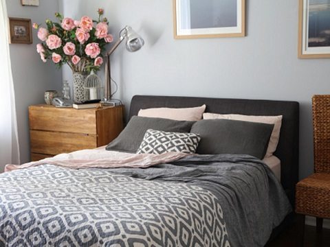 tendências de cores para quarto 2025 cinza