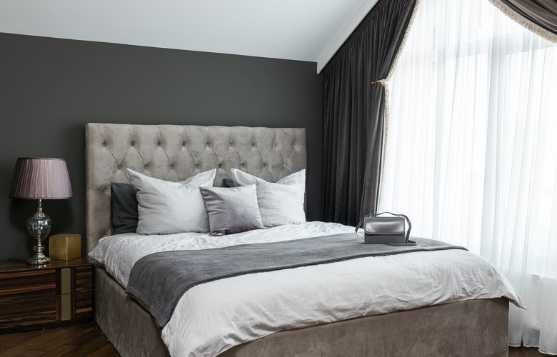 tendências de cores para quarto 2025 cinza