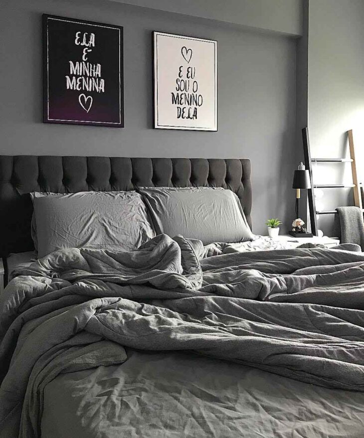decoracao de quarto cinza