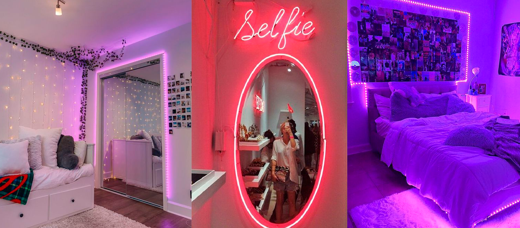 como decorar quarto com fita de led