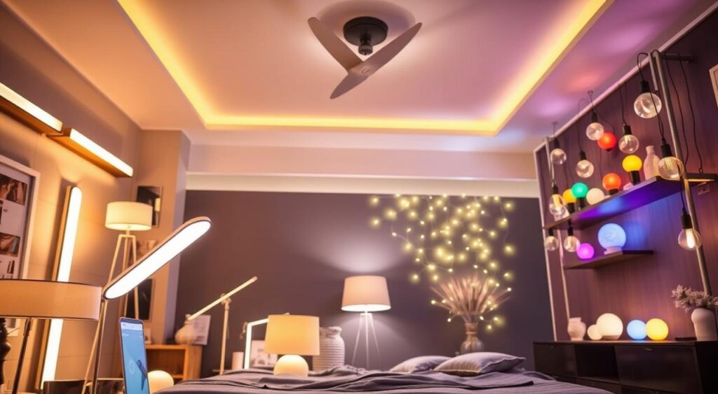 como decorar quarto com fita de led