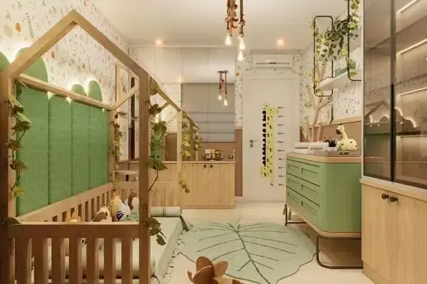 decoracao de quarto de bebe safari