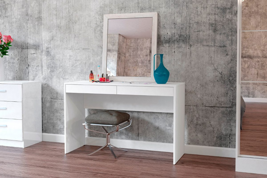 decoração de quarto com penteadeira escrivaninha