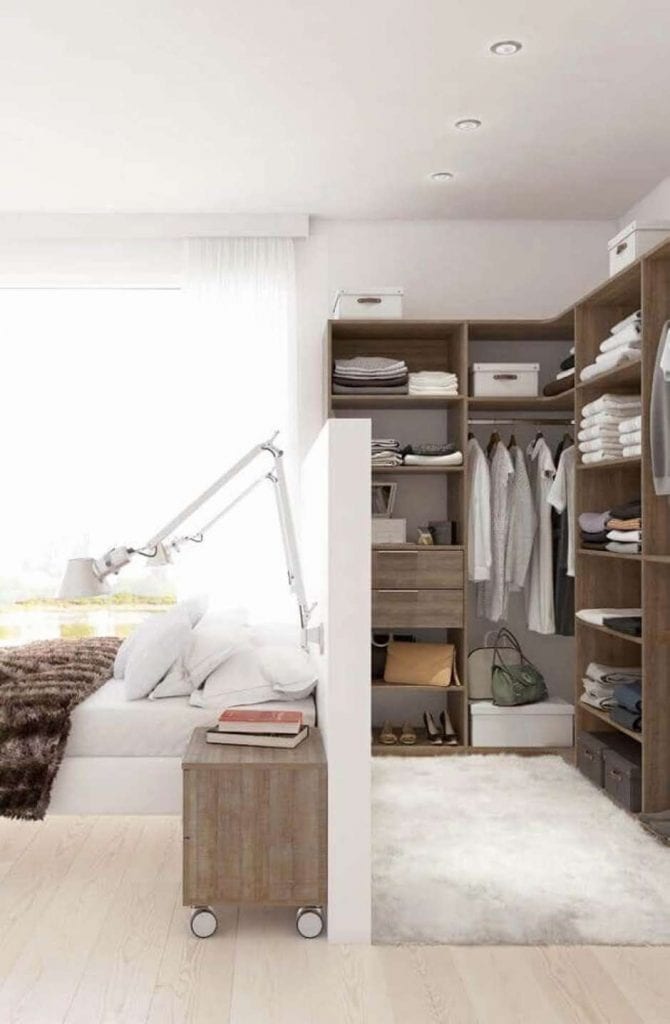 ideias para closet pequeno em quarto de casal