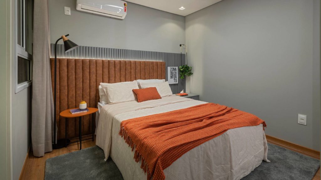 iluminação quarto de casal pequeno