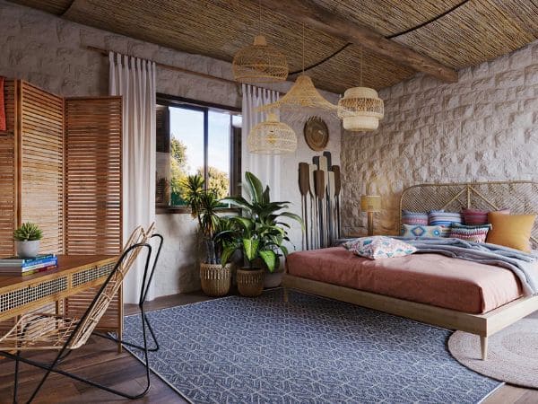 estilo rústico em quartos pequenos