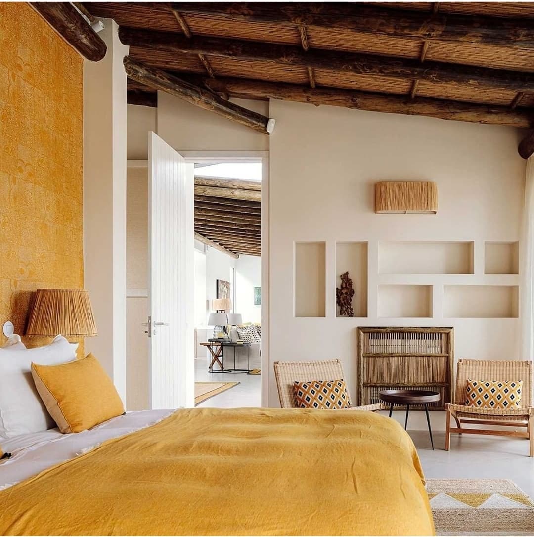 decoração quarto casal rústico moderno