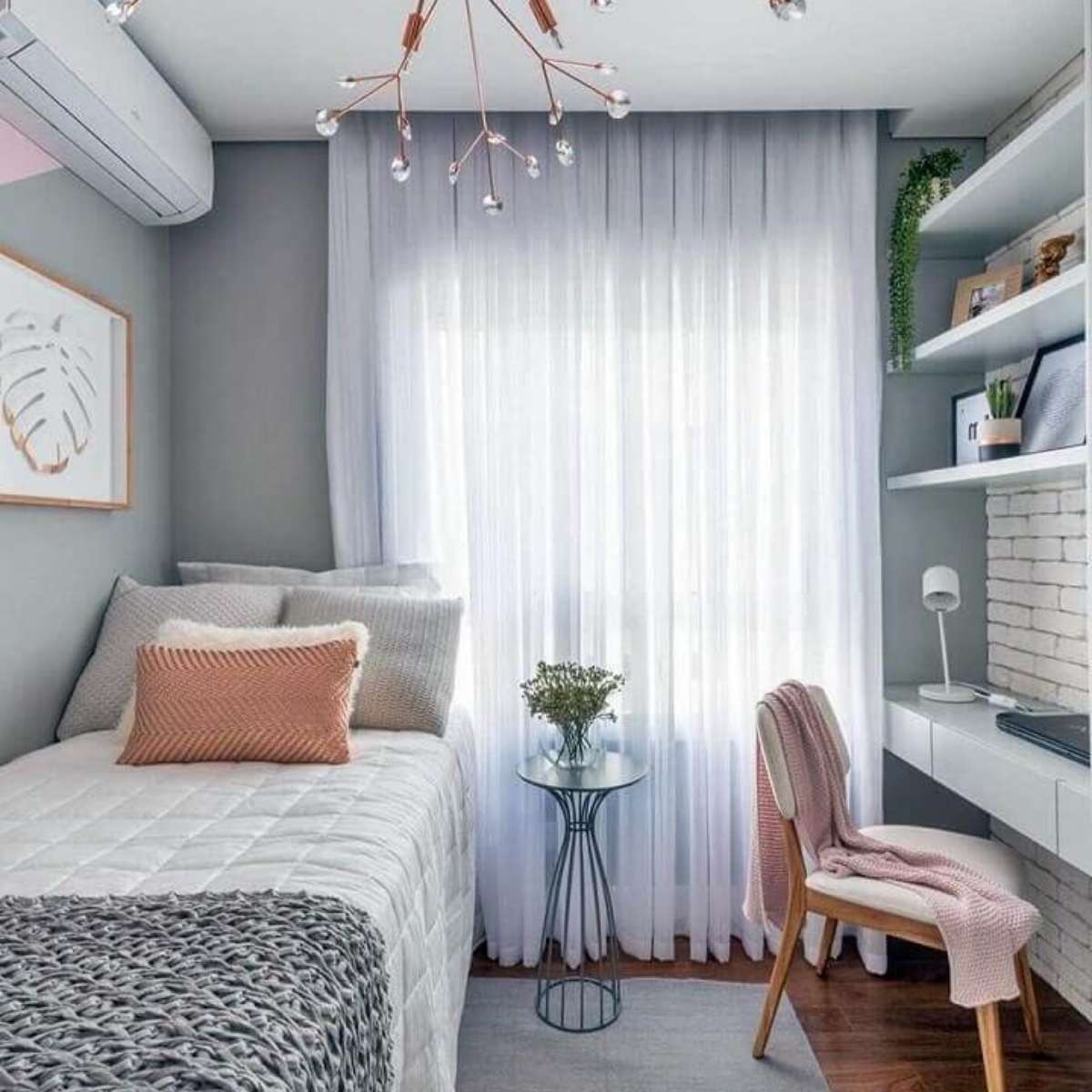 decoracao de quarto de solteiro feminino
