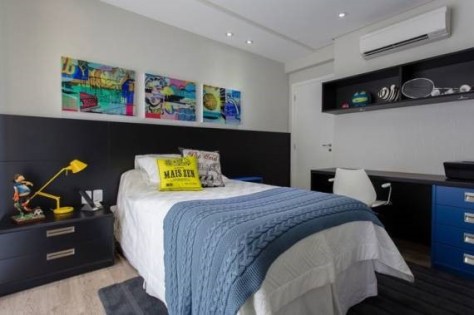 decoracao de quarto de solteiro masculino