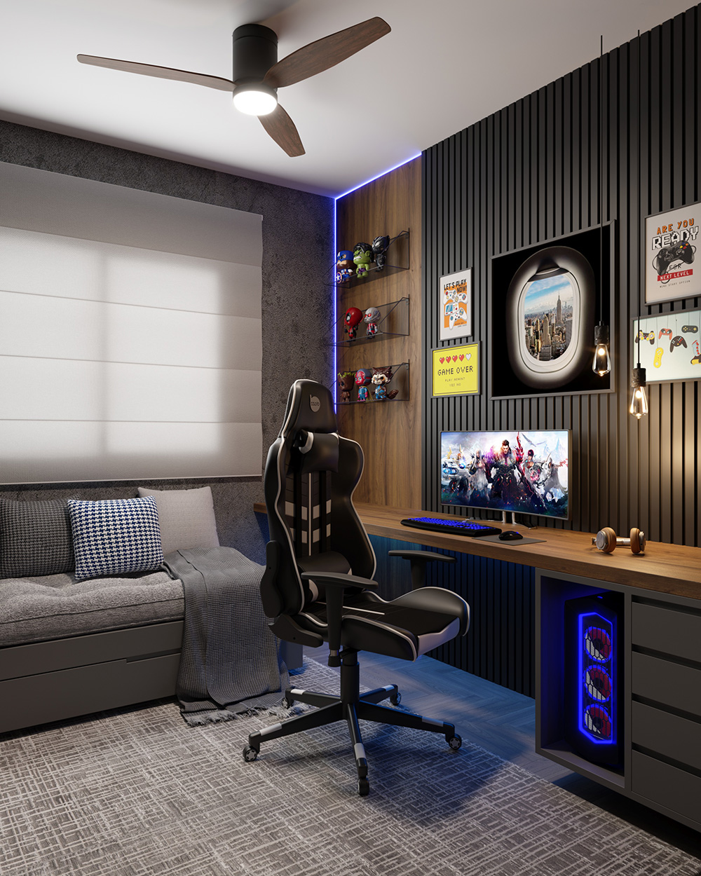 decoracao de quarto gamer