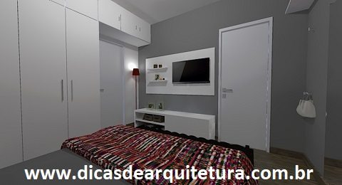 soluções criativas para TV em quarto com pouco espaço