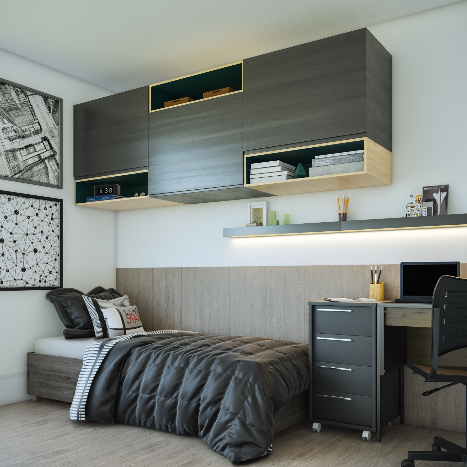 móveis inteligentes para quarto pequeno