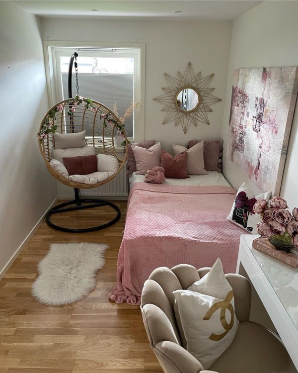decoracao de quarto pequeno feminino