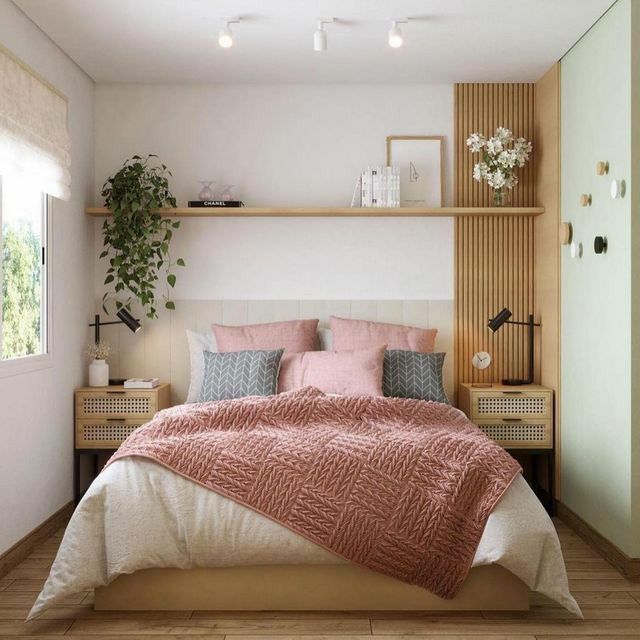 decoração quarto pequeno feminino minimalista