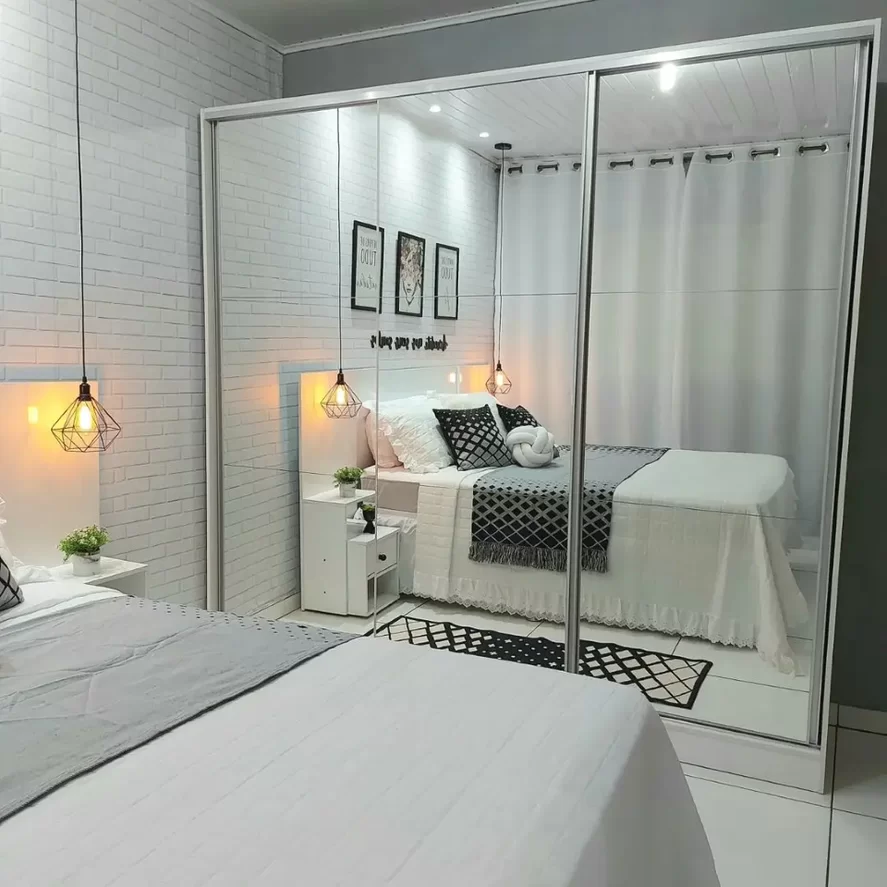 decoração quarto pequeno feminino minimalista