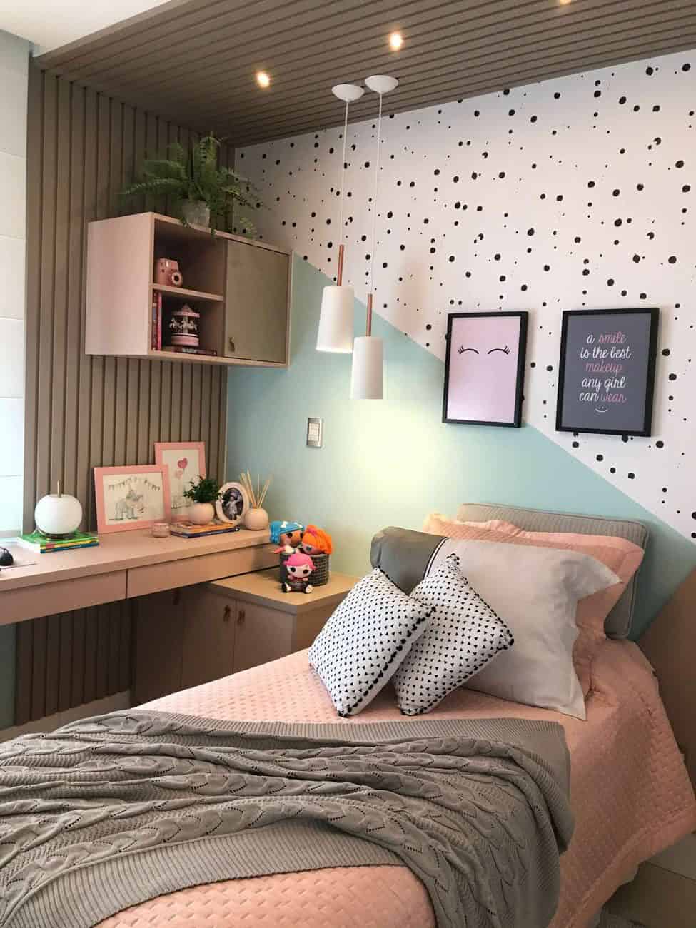 decoracao de quarto pequeno feminino