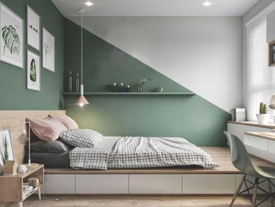 decoracao de quarto verde