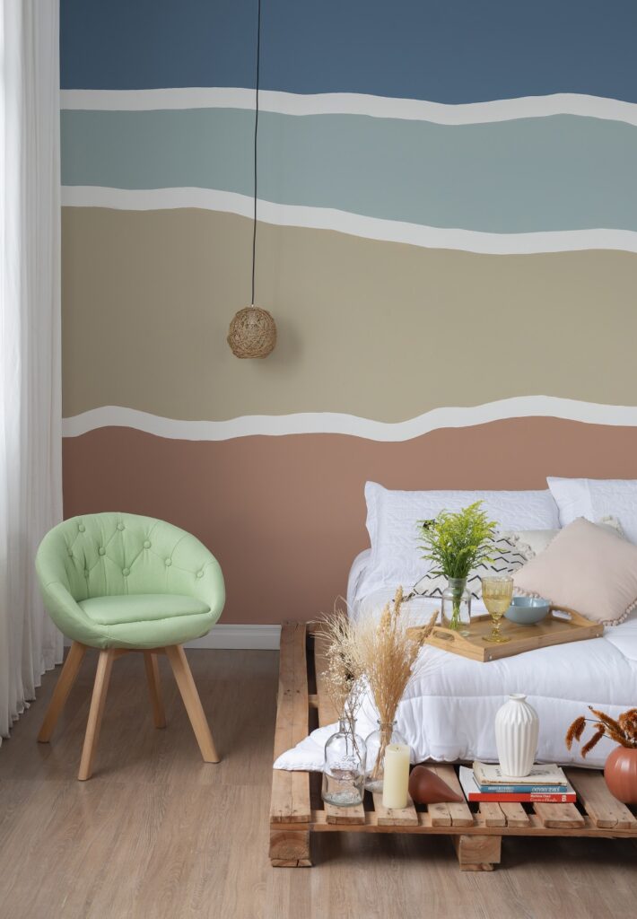 quarto verde floresta sofisticado